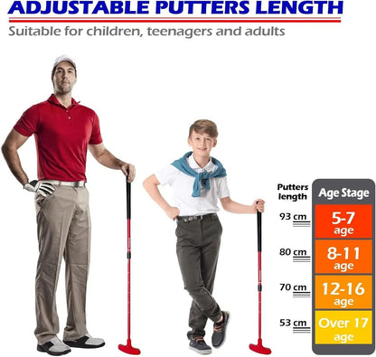 Mini Adjustable Golf Putter Two Way for Men Women and Kids