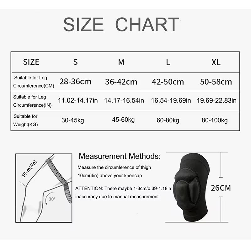 Thickened Sports Knee Pads – Non-Slip Fitness & Basketball Knee Support Brace for Men and Women