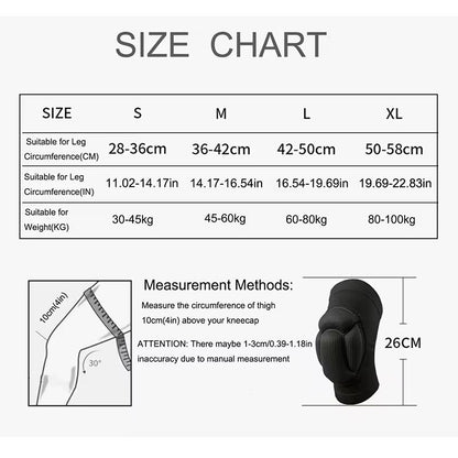 Thickened Sports Knee Pads – Non-Slip Fitness & Basketball Knee Support Brace for Men and Women