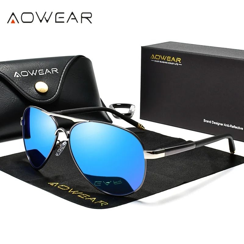 Mens Polarized Aviation Sunglasses Driving HD Pilot Sun Glasses