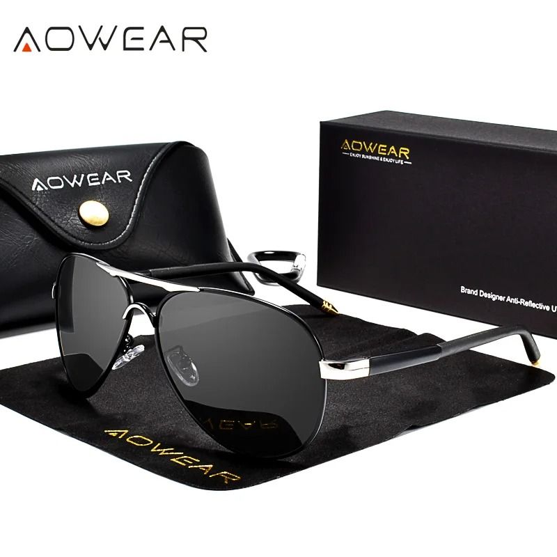 Mens Polarized Aviation Sunglasses Driving HD Pilot Sun Glasses