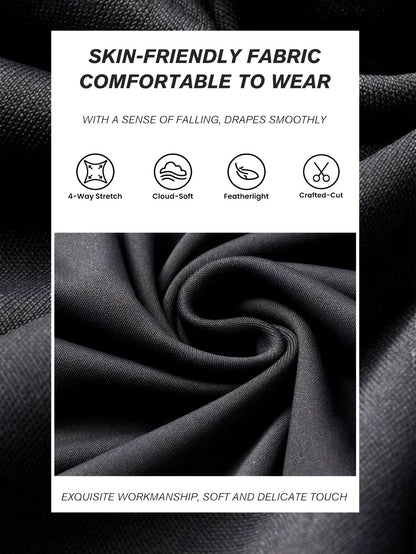 Women's High Waisted Slim Fit Flared Pants – Lightweight Wide Leg Black Trousers for Spring & Summer
