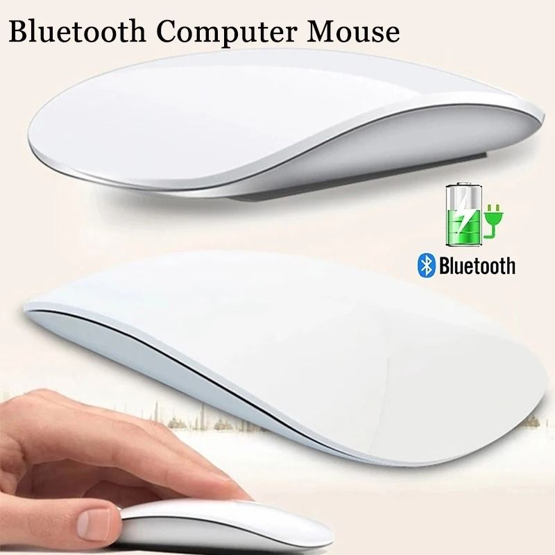 Wireless Bluetooth Magic Computer Mouse Dual Mode Silent Rechargeable Touch Slim Ergonomic Mouse