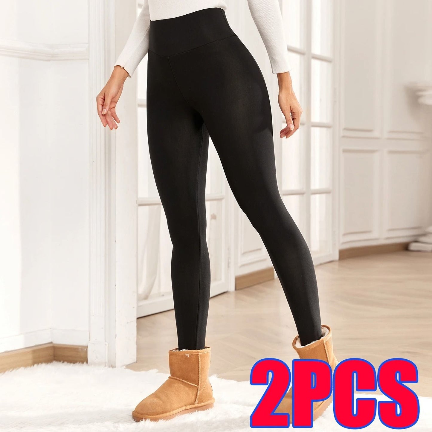 Thick Velvet Thermal Leggings for Women – High Waist & Stretch