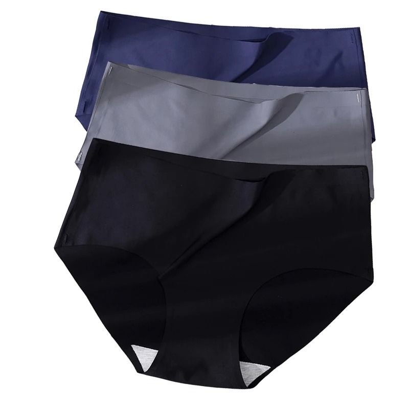 Seamless Ice Silk Plus Size Womens Underwear – 3 Pack