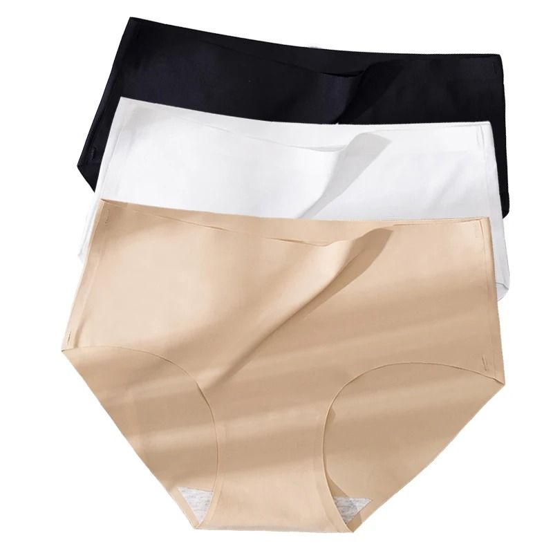Seamless Ice Silk Plus Size Womens Underwear – 3 Pack