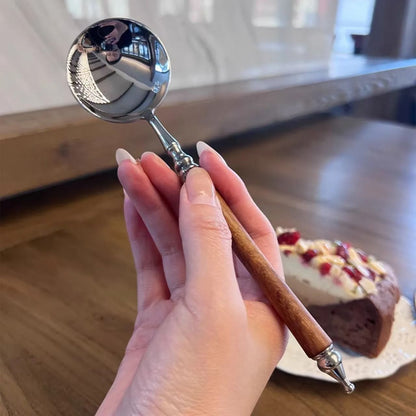 Stainless Steel Retro Rosewood Style Spoon for Soup and Dessert