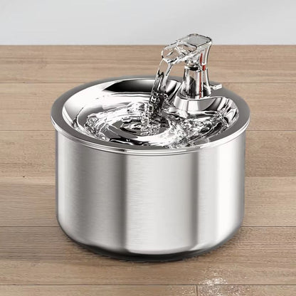 2L Stainless Steel Automatic Cat Water Fountain – Pet Drinking Dispenser with Sensor & Heater