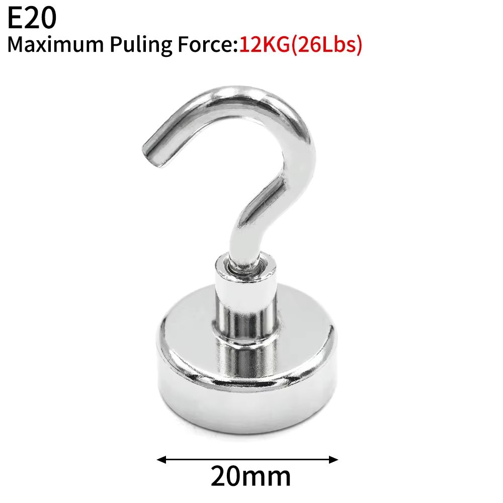 Magnetic Hooks Heavy Duty Neodymium - Super Strong Hanging Solution (10/20 Pcs Set)
