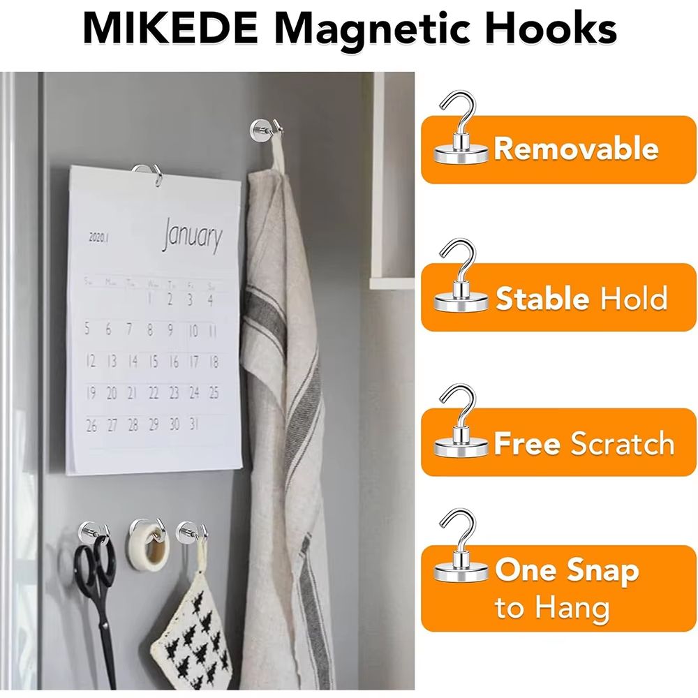 Magnetic Hooks Heavy Duty Neodymium - Super Strong Hanging Solution (10/20 Pcs Set)