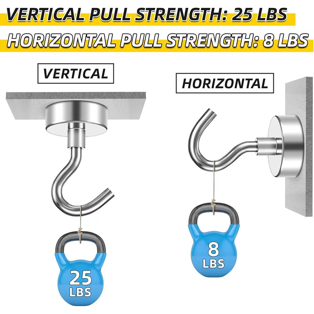 Magnetic Hooks Heavy Duty Neodymium - Super Strong Hanging Solution (10/20 Pcs Set)