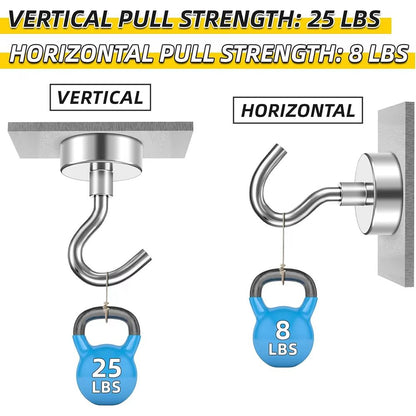 Magnetic Hooks Heavy Duty Neodymium - Super Strong Hanging Solution (10/20 Pcs Set)