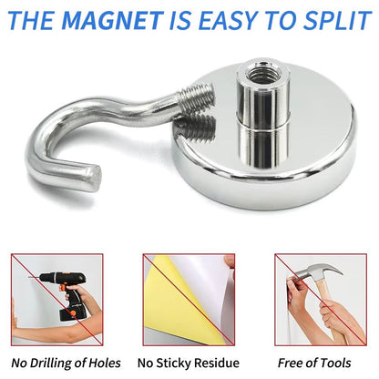 Magnetic Hooks Heavy Duty Neodymium - Super Strong Hanging Solution (10/20 Pcs Set)