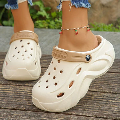 Chunky Platform Clogs Sandals Women Summer Soft Thick Bottom Beach Garden Shoes Non Slip Eva Wedge Slippers