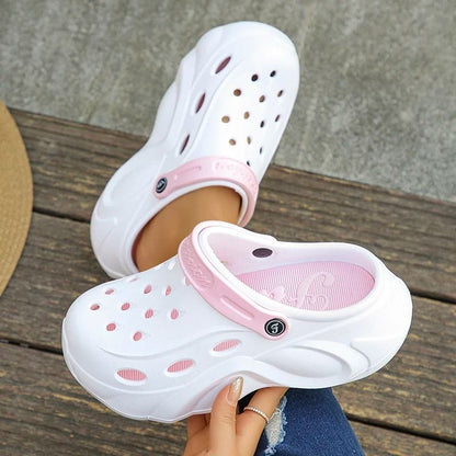 Chunky Platform Clogs Sandals Women Summer Soft Thick Bottom Beach Garden Shoes Non Slip Eva Wedge Slippers