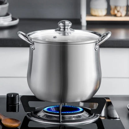 Large Stainless Steel Stock Pot for Soups Stews and Cooking Durable Easy to Clean Essential Kitchen Pot