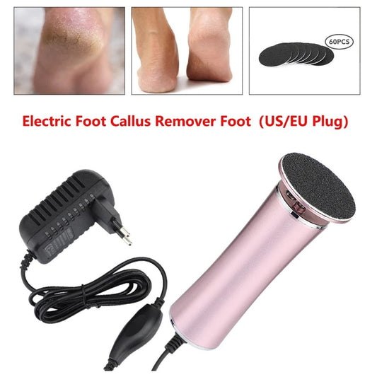Electric Foot Callus Remover with 60 Replacement Pads for Smooth Heels and Skin Care