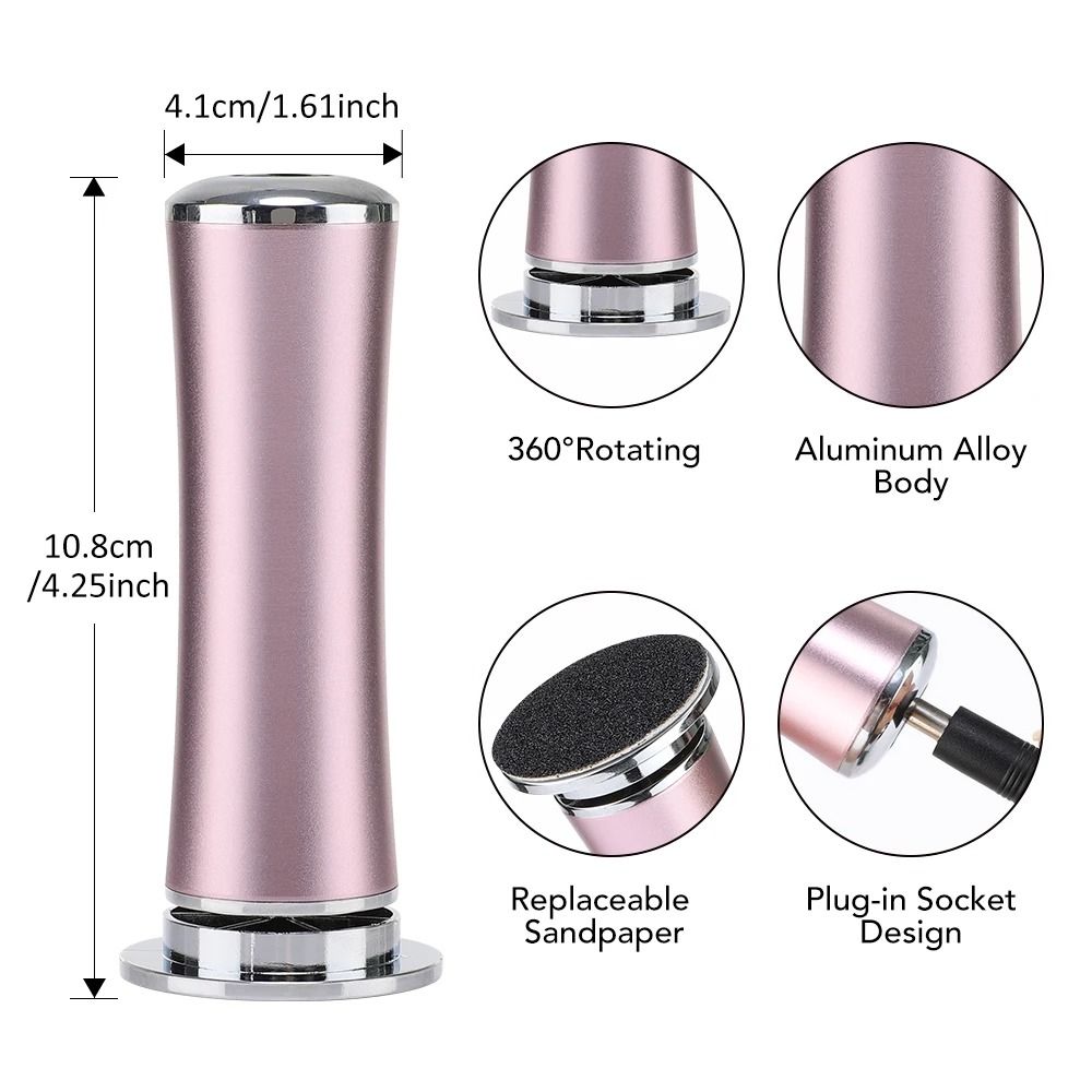 Electric Foot Callus Remover with 60 Replacement Pads for Smooth Heels and Skin Care