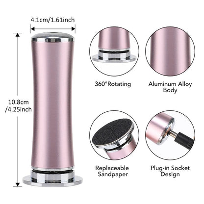 Electric Foot Callus Remover with 60 Replacement Pads for Smooth Heels and Skin Care