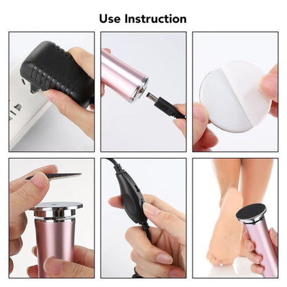 Electric Foot Callus Remover with 60 Replacement Pads for Smooth Heels and Skin Care