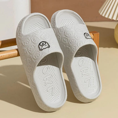 Summer Fashion Slippers with Little Bear Print for Men and Women