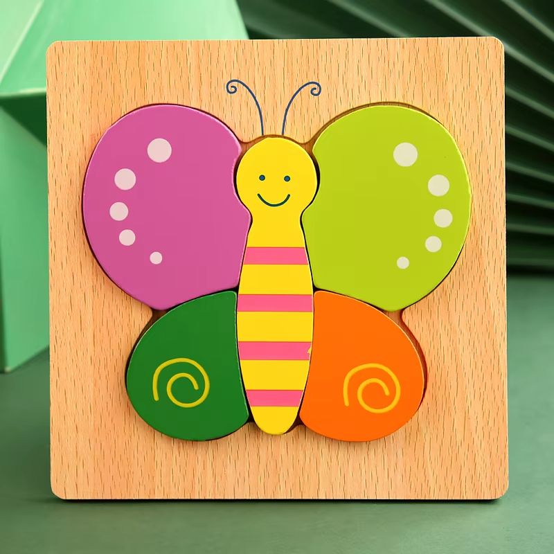 3D Wooden Animal Puzzle – Early Learning Educational Toy for Toddlers & Kids