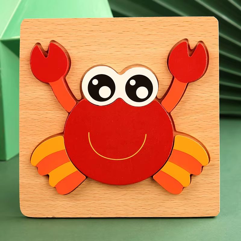 3D Wooden Animal Puzzle – Early Learning Educational Toy for Toddlers & Kids