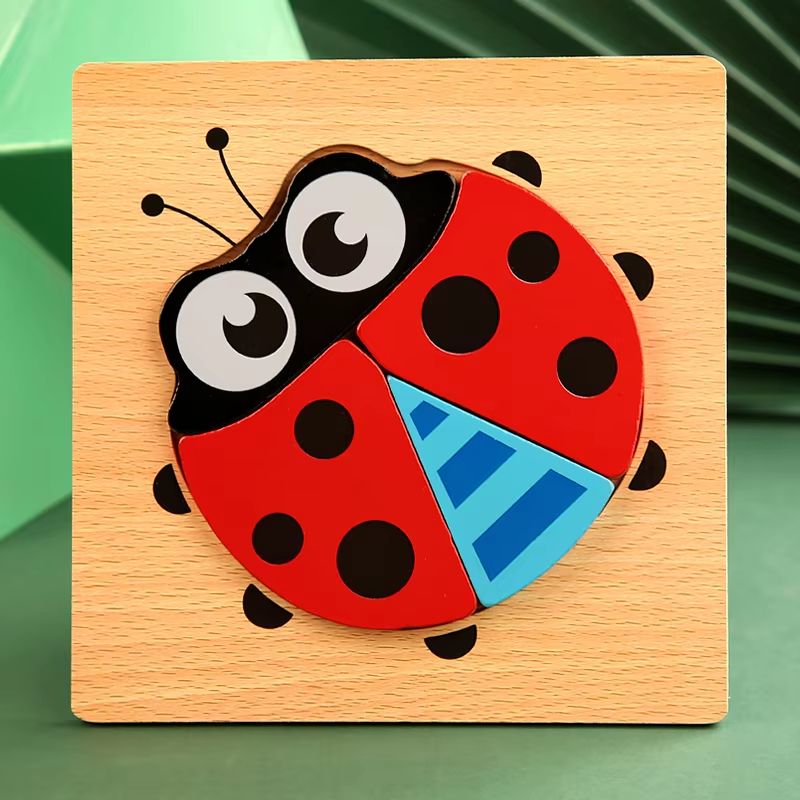 3D Wooden Animal Puzzle – Early Learning Educational Toy for Toddlers & Kids