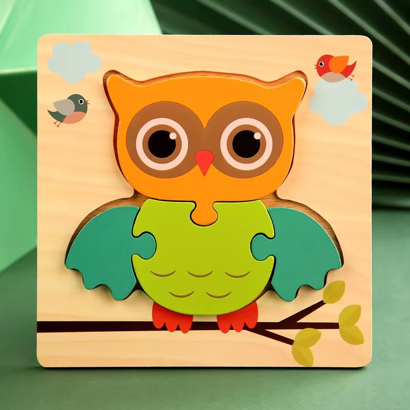 3D Wooden Animal Puzzle – Early Learning Educational Toy for Toddlers & Kids