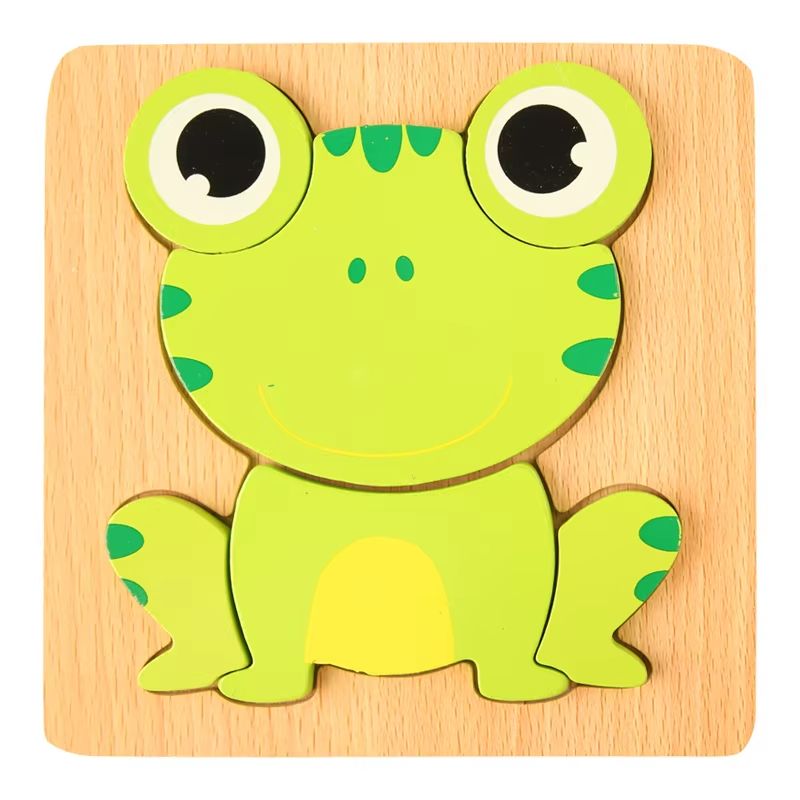 3D Wooden Animal Puzzle – Early Learning Educational Toy for Toddlers & Kids