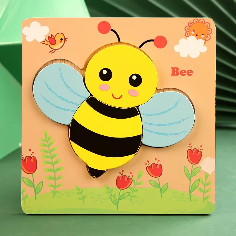 3D Wooden Animal Puzzle – Early Learning Educational Toy for Toddlers & Kids