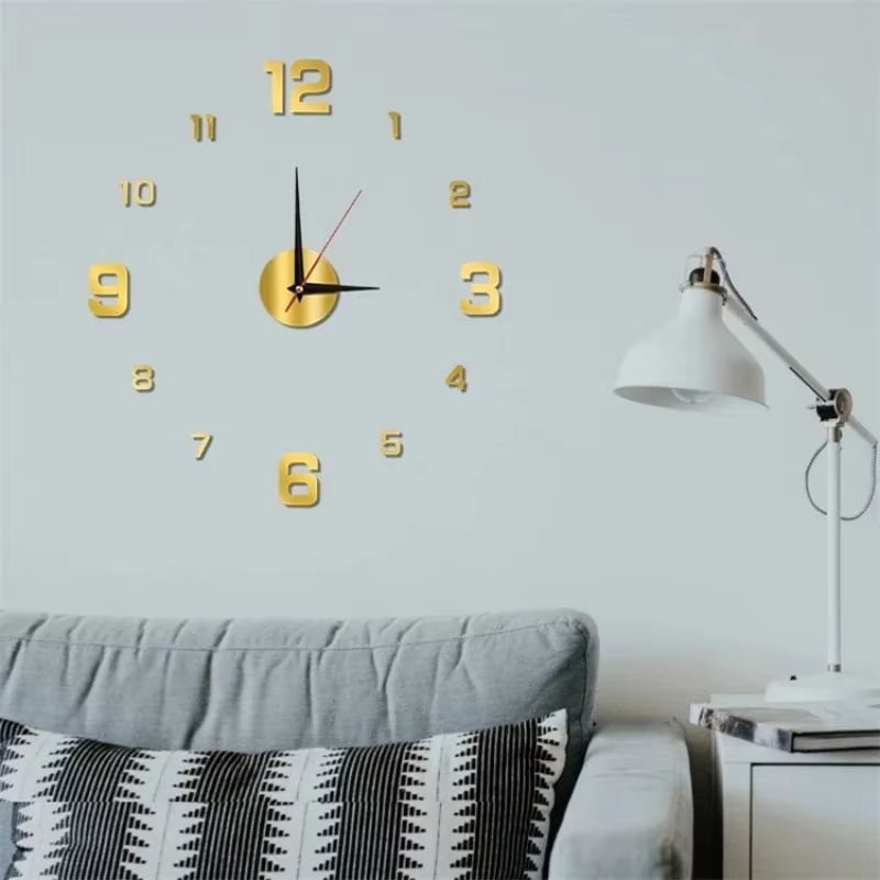 Luminous Digital Wall Clock – Silent DIY 3D Stereo Design for Living Room & Bedroom Decor