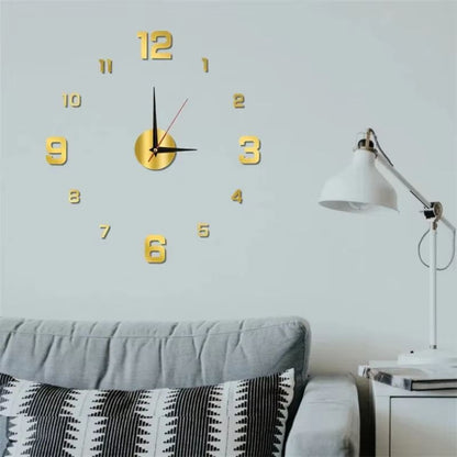 Luminous Digital Wall Clock – Silent DIY 3D Stereo Design for Living Room & Bedroom Decor
