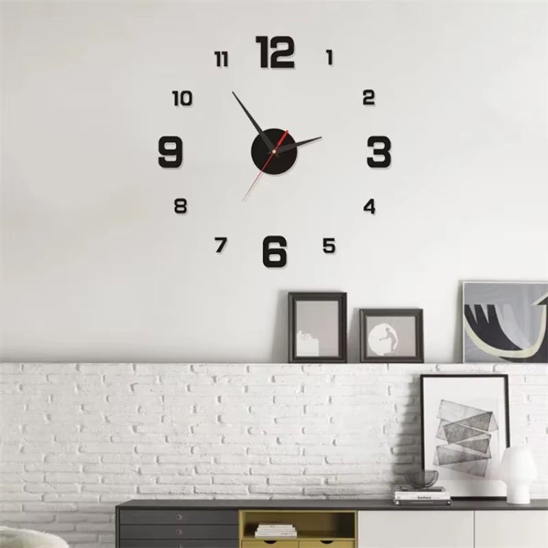 Luminous Digital Wall Clock – Silent DIY 3D Stereo Design for Living Room & Bedroom Decor