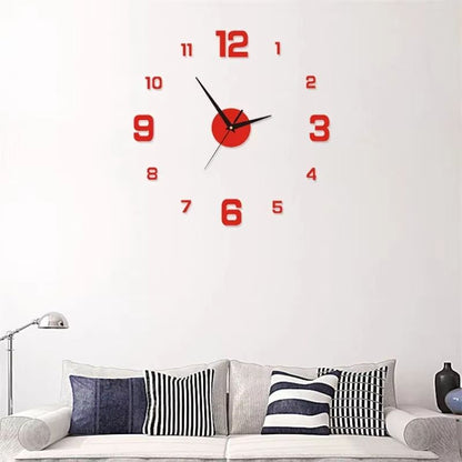 Luminous Digital Wall Clock – Silent DIY 3D Stereo Design for Living Room & Bedroom Decor