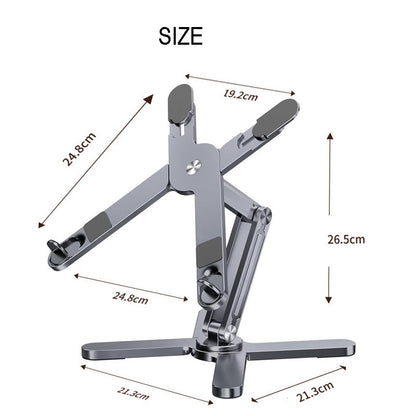Portable X Type Bracket for Laptop, Foldable Laptop Stand, Adjustable Aluminum Alloy