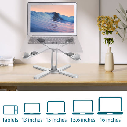 Portable X Type Bracket for Laptop, Foldable Laptop Stand, Adjustable Aluminum Alloy
