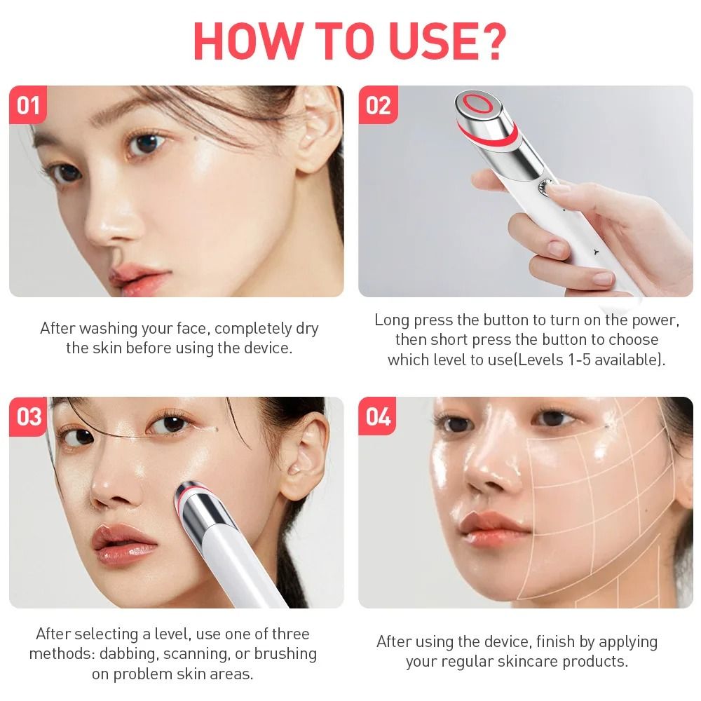 Smart Facial Beauty Device for Skin Care, Lifting, and Rejuvenation