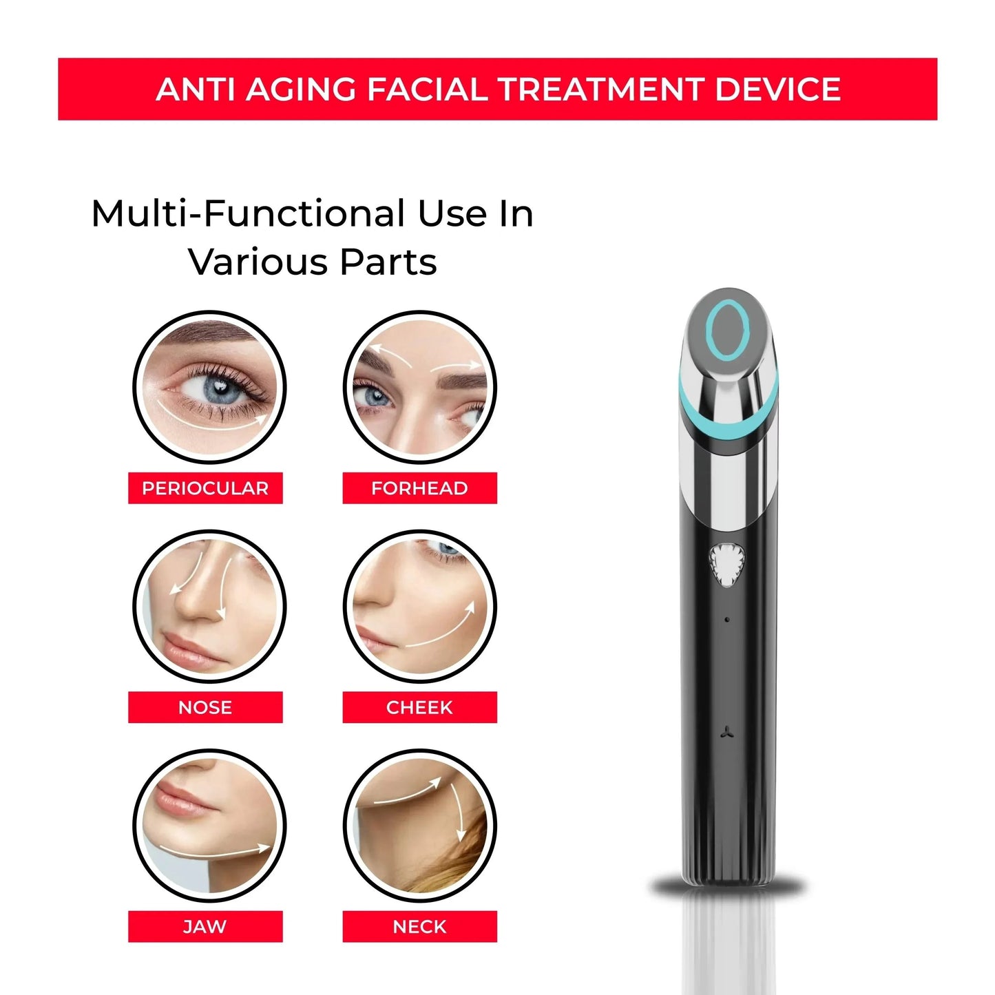 Smart Facial Beauty Device for Skin Care, Lifting, and Rejuvenation