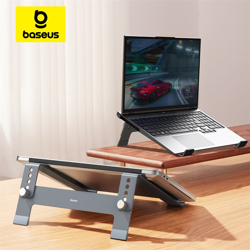 4 Gears Adjustable Baseus Laptop Stand Support, Vertical Aluminum Alloy Stand for MacBook Pro Air 17"