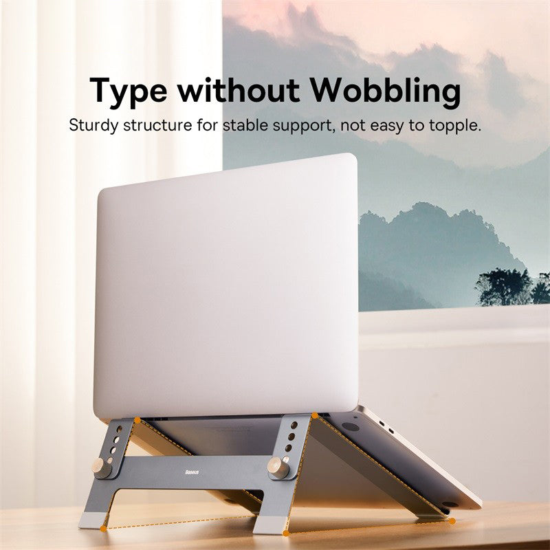 4 Gears Adjustable Baseus Laptop Stand Support, Vertical Aluminum Alloy Stand for MacBook Pro Air 17"