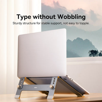 4 Gears Adjustable Baseus Laptop Stand Support, Vertical Aluminum Alloy Stand for MacBook Pro Air 17"
