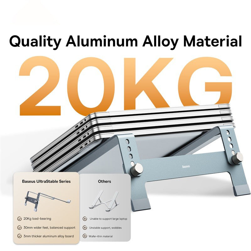4 Gears Adjustable Baseus Laptop Stand Support, Vertical Aluminum Alloy Stand for MacBook Pro Air 17"