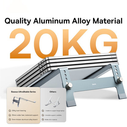 4 Gears Adjustable Baseus Laptop Stand Support, Vertical Aluminum Alloy Stand for MacBook Pro Air 17"