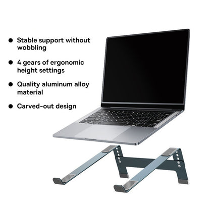 4 Gears Adjustable Baseus Laptop Stand Support, Vertical Aluminum Alloy Stand for MacBook Pro Air 17"