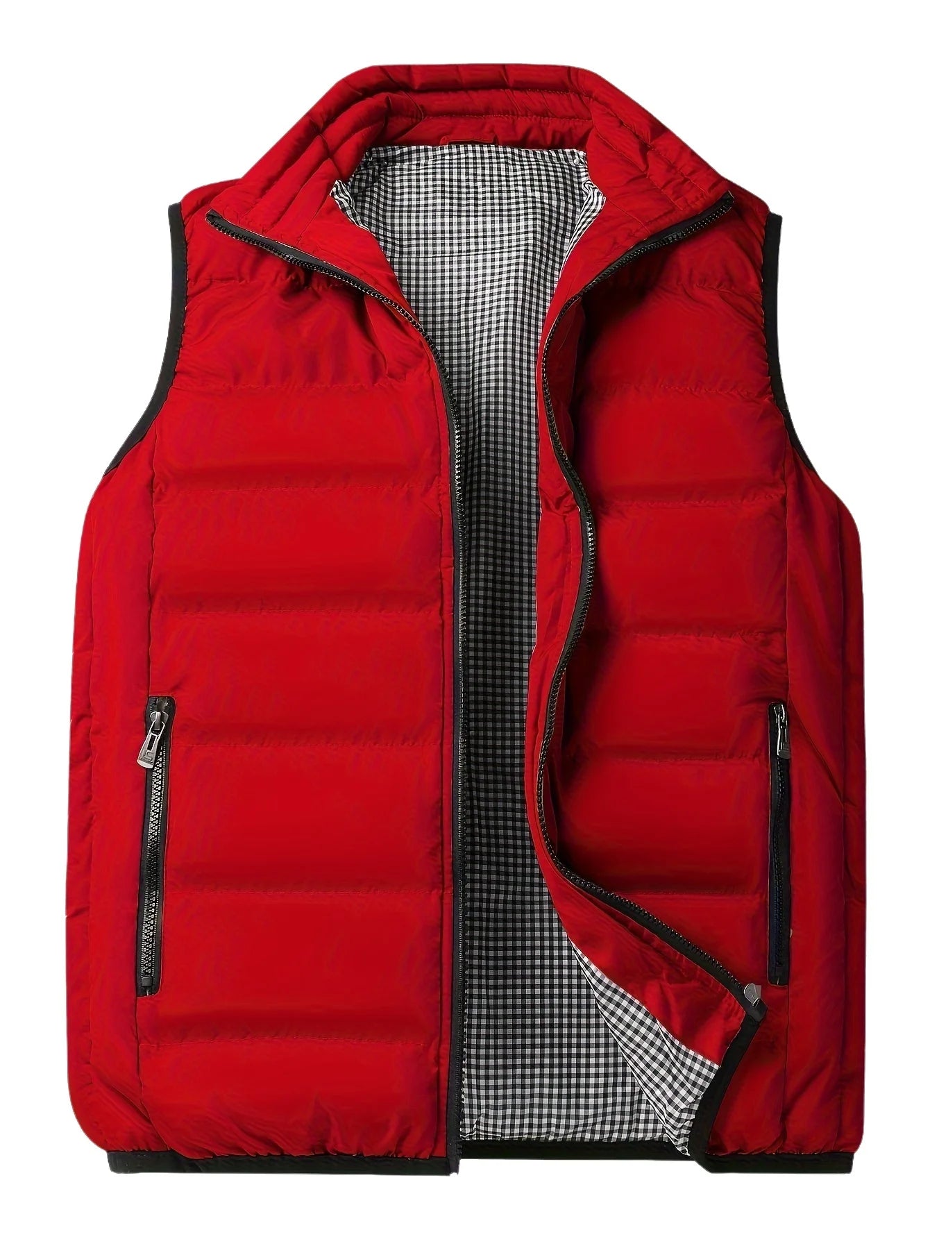 Men's Winter Jacket Vest, Windproof Sleeveless Coat, Warm Thicken Down Cotton Waistcoat Gilet for Mens