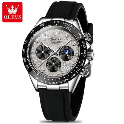 Olevs 2875 Luxury Men Watch Quartz Waterproof Luminous Sport Chronograph