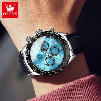 Olevs 2875 Luxury Men Watch Quartz Waterproof Luminous Sport Chronograph