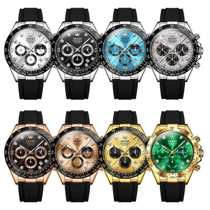 Olevs 2875 Luxury Men Watch Quartz Waterproof Luminous Sport Chronograph