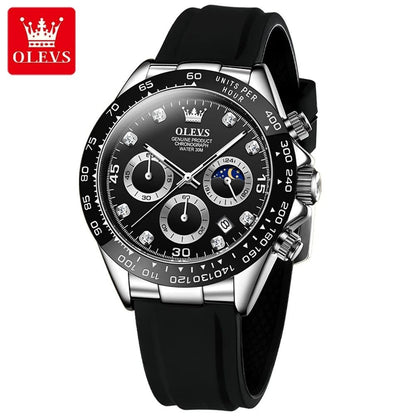 Olevs 2875 Luxury Men Watch Quartz Waterproof Luminous Sport Chronograph